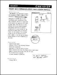 CXK1012P datasheet: 1024-bit (128word x 8bit) non-volatile memory CXK1012P