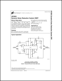 LM1894M datasheet: Dynamic Noise Reduction System DNR LM1894M