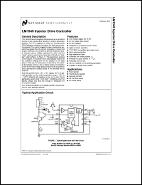 LM1949N datasheet: Injector Drive Controller LM1949N