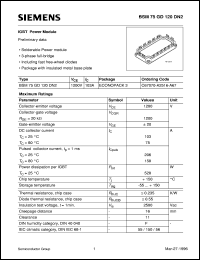 BSM75GD120DN2 datasheet: 1200V/103A IGBT power module BSM75GD120DN2