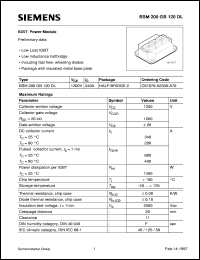 BSM200GB120DL datasheet: 1200V/340A IGBT power module BSM200GB120DL