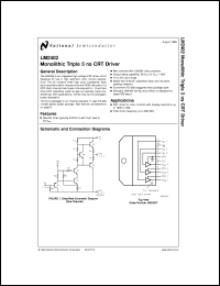LM2402T datasheet: Monolithic Triple 3 nsec Driver LM2402T