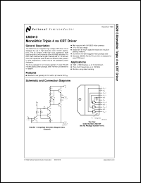 LM2413T datasheet: Monolithic Triple 4 ns CRT Driver LM2413T