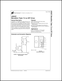 LM2437T datasheet: Monolithic Triple 7.5 ns CRT Driver LM2437T