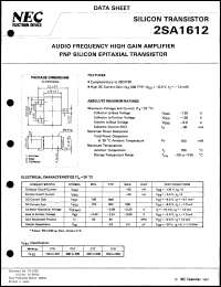 2SA1612-T1 datasheet: Silicon transistor 2SA1612-T1