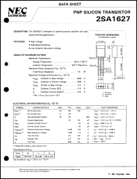 2SA1627 datasheet: Silicon transistor 2SA1627