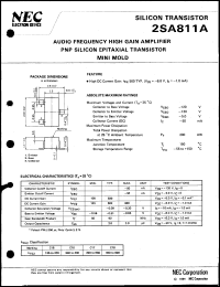 2SA811A-T2B datasheet: Silicon transistor 2SA811A-T2B