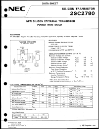 2SC2780 datasheet: Silicon transistor 2SC2780