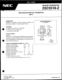 2SC3518-Z datasheet: Silicon transistor 2SC3518-Z