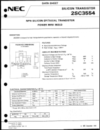 2SC3554 datasheet: Silicon transistor 2SC3554