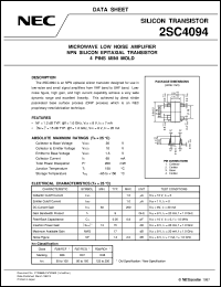 2SC4094 datasheet: For amplify microwave and low noise. 2SC4094