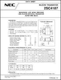 2SC4187-T2 datasheet: Silicon transistor 2SC4187-T2