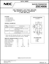2SC4956 datasheet: Microwave low-noise amplification silicon transistor 2SC4956