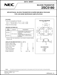 2SC5180 datasheet: High fT, high gain transistor 2SC5180