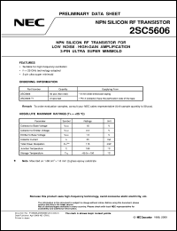 2SC5606-T1 datasheet: NPN epitaxial silicon transistor 2SC5606-T1