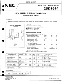 2SD1614-T1 datasheet: Silicon transistor 2SD1614-T1