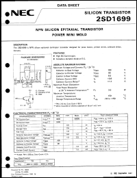 2SD1699 datasheet: Silicon transistor 2SD1699