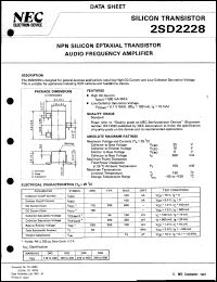 2SD2228-T2 datasheet: Silicon transistor 2SD2228-T2