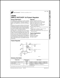 LM2585S-12 datasheet: SIMPLE SWITCHER 3-Amp Flyback Regulator LM2585S-12