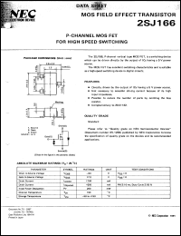 2SJ166 datasheet: P-channel MOS FET 2SJ166