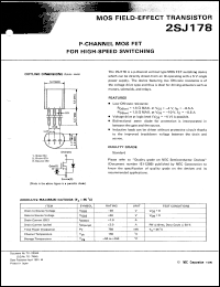 2SJ178-T datasheet: P-channel power MOS FET 2SJ178-T