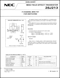 2SJ213 datasheet: P-channel MOS FET 2SJ213