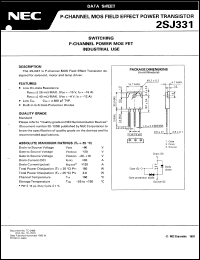 2SJ331 datasheet: P-channel enhancement type 2SJ331