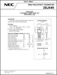 2SJ449 datasheet: Pch vertical DMOS FET MP-45F 2SJ449