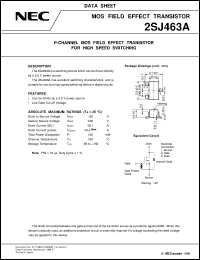 2SJ463A datasheet: Small signal MOSFET small MM -30V/0.1A 2.5V drive 2SJ463A