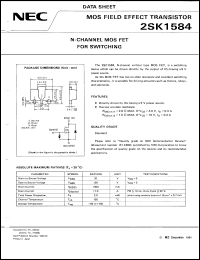 2SK1584-T1 datasheet: MOS field effect transistor 2SK1584-T1