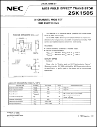 2SK1585-T1 datasheet: MOS field effect transistor 2SK1585-T1