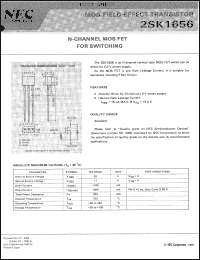 2SK1656-T datasheet: MOS field effect transistor 2SK1656-T