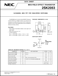 2SK2053 datasheet: High-speed switching N channel MOS FET 2SK2053