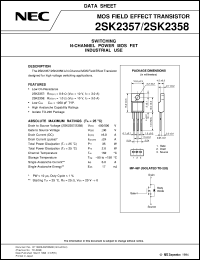 2SK2358 datasheet: N-channel enhancement type DMOS 2SK2358