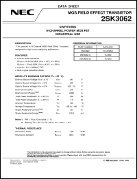 2SK3062-S datasheet: Nch MOS FET for large current switching 2SK3062-S