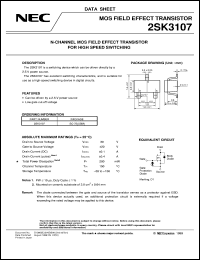 2SK3107-T2 datasheet: Nch enhancement type MOS FET 2SK3107-T2