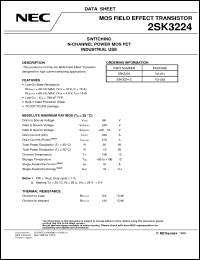 2SK3224 datasheet: Nch power MOS FET 2SK3224