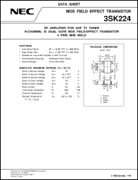3SK224-T2 datasheet: Dual-gate MOS FET 3SK224-T2