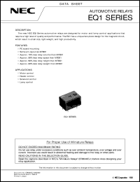 EQ1-11111 datasheet: Motor, Heater and Lamp control for automobile EQ1-11111