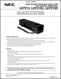 LD7215C datasheet: TWT AMPLIFIER IN 6GHz BAND LD7215C