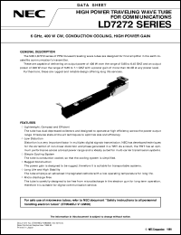 LD7272W datasheet: 5.85 - 6.45/7.1GHz, 400W TWT for Communications LD7272W