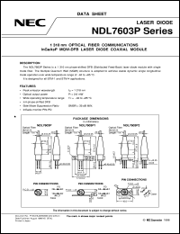 NDL7603P1 datasheet: Laser diode module NDL7603P1