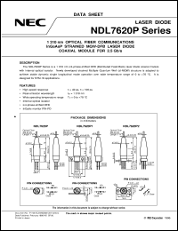 NDL7620PC datasheet: InGaAsP distortion MQW DFB DC PBH laser diode module NDL7620PC