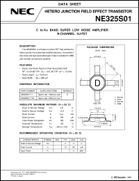 NE325S01-T1B datasheet: N-channel HJ-FET NE325S01-T1B