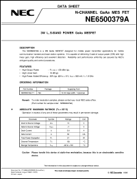 NE6500379A datasheet: L, S-BAND POWER GaAs MOS FET NE6500379A