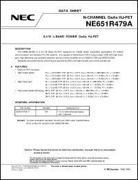 NE651R479A-T1 datasheet: Po GaAs HJ-FET NE651R479A-T1