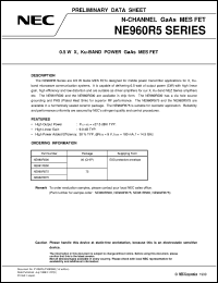 NE960R500 datasheet: Po GaAs FET NE960R500