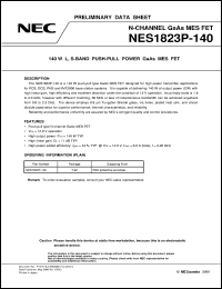 NES1823P-140 datasheet: 140W Po GaAs FET NES1823P-140