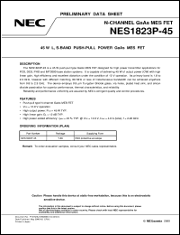 NES1823P-45 datasheet: 45W Po GaAs FET NES1823P-45