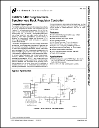 LM2635M datasheet: 5-Bit Programmable Synchronous Buck Regulator Controller [Not recommended for new designs] LM2635M